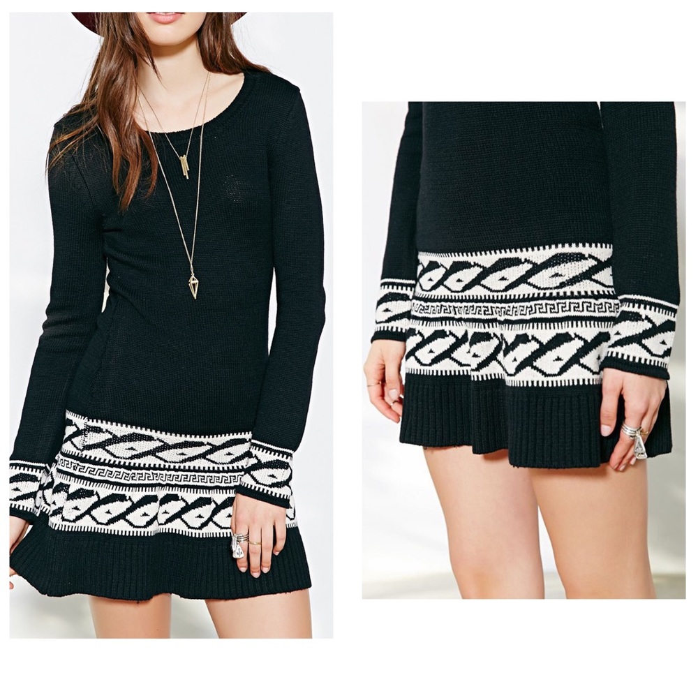 KNITZ For love and lemons x UO intarsia dress sm